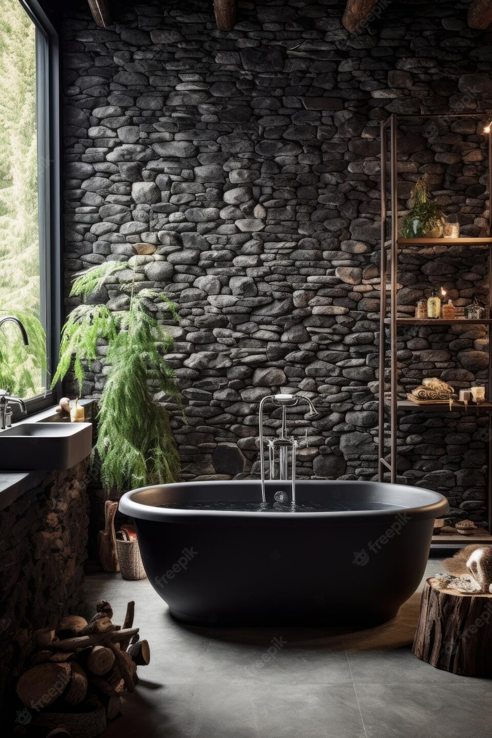 baño-diseño-negro-arquitectura-interior